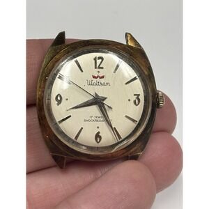 Waltham Antimagnetic 17 Jewels Shock-Resistant Waterproof Gold Men's Wristwatch